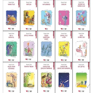 Roald Dahl Seti 15 Kitap: Charlie'nin Çikolata Fabrikası, Charlie'nin Büyülü Cam Asansörü, Matilda, Dev Şeftali, Bay ve Bayan Kıl, Cadılar, Büyülü Parmak...