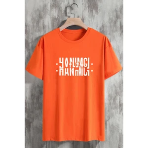 Hanımcı Yazılı Katlamalı Tasarım T-Shirt