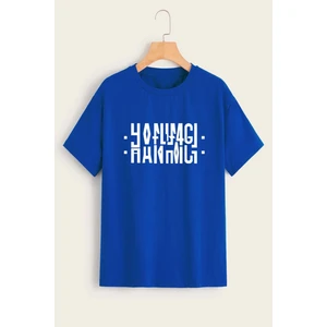 Hanımcı Yazılı Katlamalı Tasarım T-Shirt