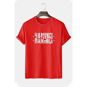 Hanımcı Yazılı Katlamalı Tasarım T-Shirt
