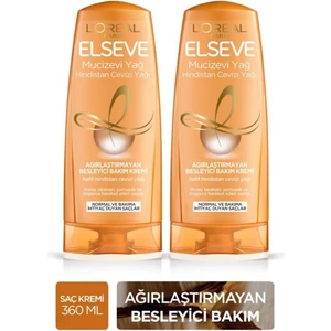 Mucizevi Hindistan Cevizi Yağı Saç Bakım Kremi 360 Ml X2