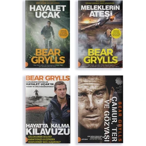 Bear Grylls Seti (4 Kitap) Hayatta Kalma Kılavuzu - Meleklerin Ateşi- Hayalet Uçak