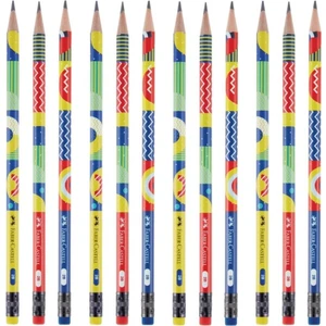 Faber Castell Pattern Silgili Kurşun Kalem 2b 12 Adet