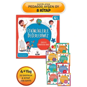 4+ Yaş "etkinliklerle Değerlerimiz Serisi - 8 Kitap", Okul Öncesi Etkinliklerle Değerler Eğitimi