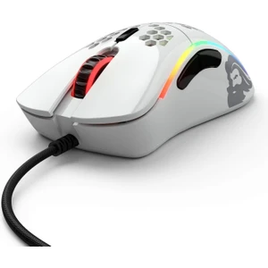 Model D Kablolu Parlak Beyaz RGB Oyuncu Mouse 69Gr