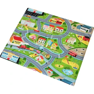 Neşeli Sepet Oyun Minderi Bebek Minderi Elyaf Dolgulu Oyun Matı Yer Matı 135X105 cm