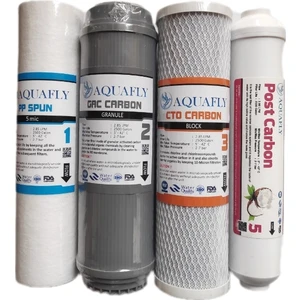 ( Membransız ) Aquafly Su Arıtma Filtresi 4lü Takım Arıtıcı Filtresi 10" Açık Kasa Uyumlu