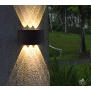6 Watt Siyah Kasa Gün Işığı Dış Mekan Çift Yönlü Modern LED Aplik ( IP65 )