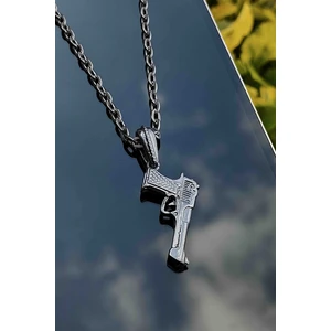 Trend Collection Siyah Füme Desert Eagle Tabanca Kolye