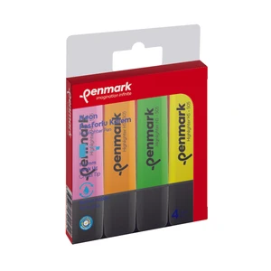 Fosforlu Kalem 4lü Asetat Karışık Renk Neon HS-505 4n