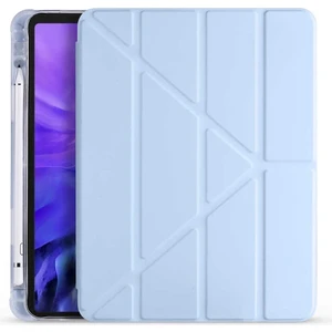 MTK Moveteck Samsung Galaxy Tab A8 10.5 SM-X200 2021 X205 X207 Tablet Kılıfı Kalem Bölmeli Yuvalı Yumuşak Silikon Trifolding Üçgen Standlı Lüx Case Smart Covert