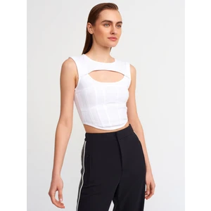 30106 Pencereli Korse Top-Beyaz