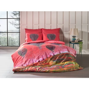 Doqu Home Kapadokya Balonları Tek Kişilik Saten Nevresim Takımı Skyred
