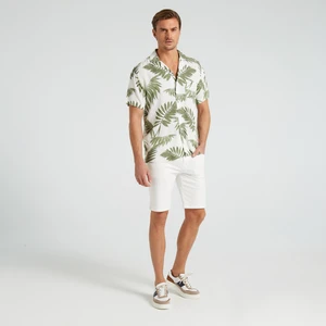 Nautıca Erkek Beyaz Slım Fıt Bermuda Şort BC25802T.1MA