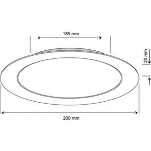 Sıva Altı Yuvarlak LED Panel Armatür 15W/4000K Doğal Beyaz