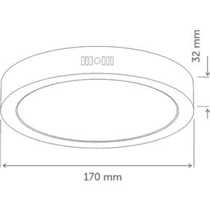 Sıva Üstü Yuvarlak LED Panel Armatür 24W/6500K Beyaz