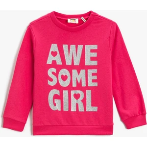 Baskılı Sweatshirt Bisiklet Yaka