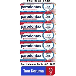 Beyazlatıcı Diş Macunu 50 ml Sağlıklı Dişler İçin 6 Adet Tam Koruma
