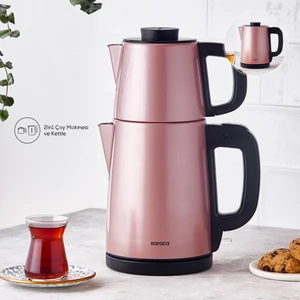 Tea Break Rosegold Inox Çelik Su Isıtıcı & Çay Makinesi