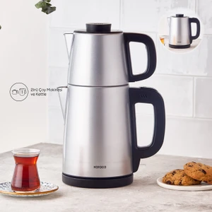 Karaca Tea Break Silver Inox Çelik Su Isıtıcı & Çay Makinesi