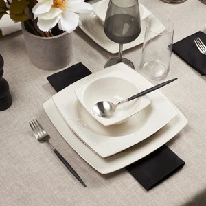 Square Bone Royal Lace 24 Parça 6 Kişilik Yemek Takımı
