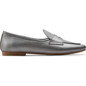 Deri Gri Kadın Babet