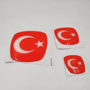 Fiat Egea  Sedan Uyumlu Ay Yıldız Türk Bayrağı Logo Set (3'lü)