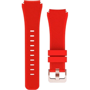Samsung Galaxy Watch S3 Classic/frontier Için Silikon Kordon Kırmızı