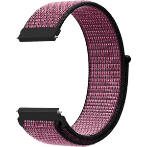 Samsung Galaxy Watch 3 41 mm Için Dokuma Kordon Pink Blast - True Berry