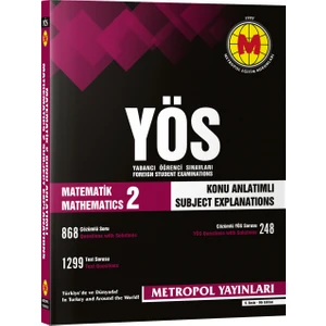 Metropol Yayınları 2023 Yeni Dönem-Yös Matematik-2 (Konu Anlatımlı-Örnek Çözümlü)
