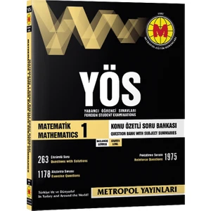 Metropol Yayınları 2023 Yeni Dönem-Yös Matematik-1 Konu Özetli Soru Bankası (Başlangıç Seviyesi)