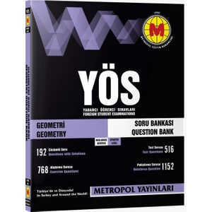 Metropol Yayınları 2023 Yeni Dönem-Yös Geometri Soru Bankası (Başlangıç Seviyesi)