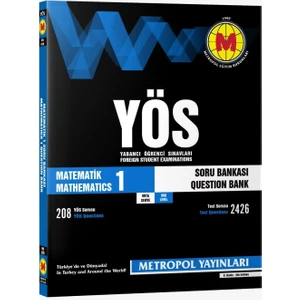Metropol Yayınları 2023 Yeni Dönem-Yös Matematik-1 Soru Bankası (Orta Seviye)
