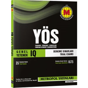 Metropol Yayınları 2023 Yeni Dönem-Yös Genel Yetenek (Iq) Deneme Sınavları (35 Sınav)