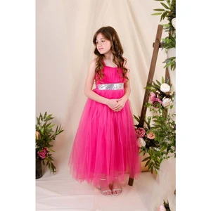 Mnk Baby Kız Çocuk Sırt Gipeli Tüllü Abiye Elbise Özel Günler İçin Şık Stil