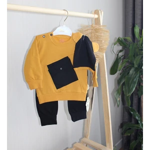 Emka Baby Açık Gri Çıt Çıtlı Ikili Alt Üst Erkek Bebek Takım