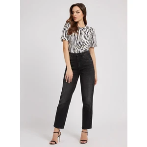 Yüksek Bel Düz Paça Relaxed Antrasit Kadın Denim Pantolon W2YA21D4QD1AUBK