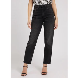Yüksek Bel Düz Paça Relaxed Antrasit Kadın Denim Pantolon W2YA21D4QD1AUBK
