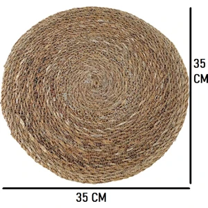 Sepet Home Amerikan Servis Hasır Supla Örme Bambu 6'lı Takım