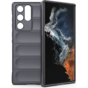 Samsung Galaxy S22 Ultra Miami Serisi Darbeye Dayanıklı Silikon Kılıf - Koyu Gri
