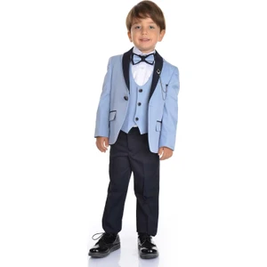 Ceketli Yelekli Erkek Çocuk Damatlık Takım Elbise