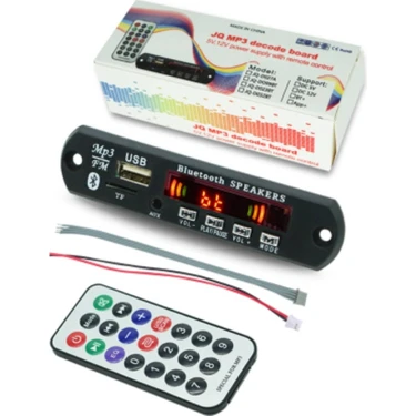 Autoline Mikrofonlu Bluetooth Radyo Usb Aux Sd Kart Mp3 Çalar 12 Volt Taşınabilir