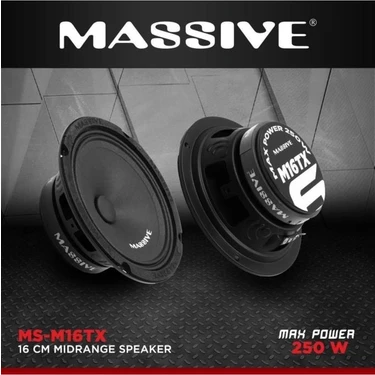 Massive MSM-M16TX 16CM 100RMS Midrange Oto Hoparlör Takımı Fiyatı