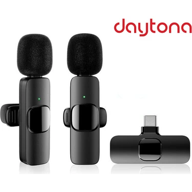 Daytona K9 Type-C Wireless (Kablosuz Mikrofon) Ergonomik Tak Çalıştır Android Telefon Tablet Ipad