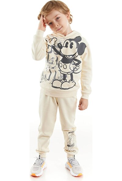 Mickey Mouse Mickey Lisanslı Erkek Çocuk Kapüşonlu Eşofman Takım 20078