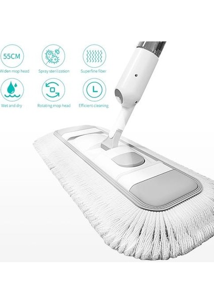 Fypo 55CM Zemin Temizleme Mikrofiber Profesyonel Kuru ve Için Püskürtme Toz Paspasıekstra Şönil Dolum ile Islak Düz Paspaslar Mopping Ped | Paspaslar