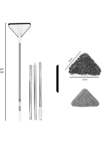 Üçgen Paspas Dönebilen Paspas Kafası Cam Pencere Temizleme Fırçası (Yurt Dışından)