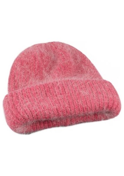 Yeni Uzun Saçlı Angora Örme Şapka Kadın Kalınlaşmış Kıvrılmış Sıcak Şapka Beanie Kadınlar 2021