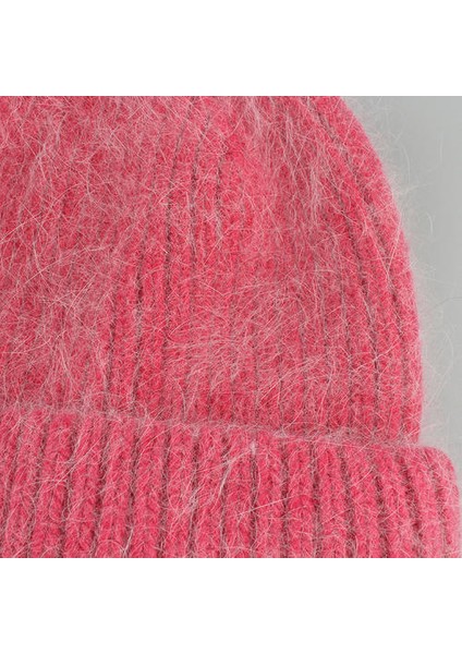 Yeni Uzun Saçlı Angora Örme Şapka Kadın Kalınlaşmış Kıvrılmış Sıcak Şapka Beanie Kadınlar 2021