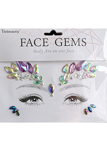 Yaratıcı Sahne Makyajı Yüz Çıkartmaları(Yurt Dışından)